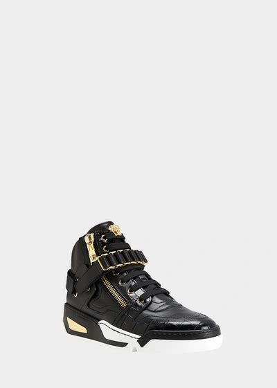 versace sneakers dames glitter|versace zipped high top sneakers.